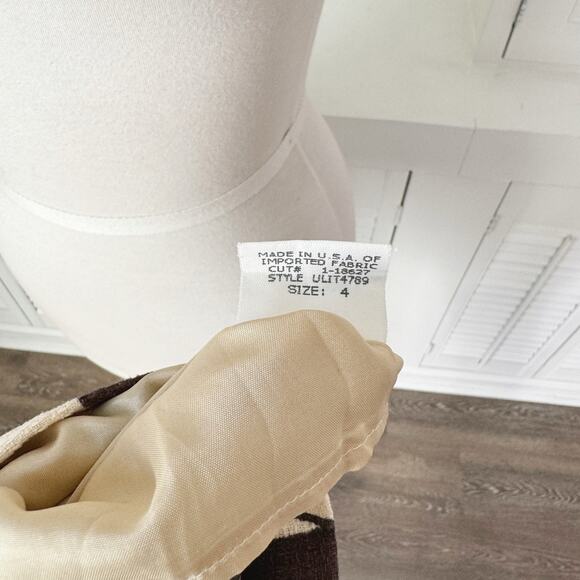 David Meister Retro Colorblock Cotton Tweed Sheath Dress Size S - Picture 7 of 8